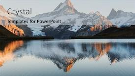  Presentation with reflection - Slides with bachalpsee-lake-with-reflection background and a light gray colored foreground