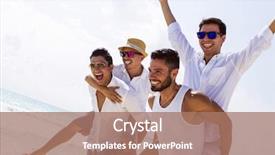  Presentation with four elements of the - PPT theme having bachelor - four male friends background and a coral colored foreground