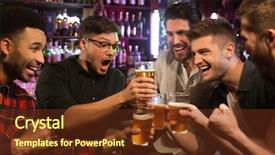  Presentation with college education happy smiling - Theme featuring bachelor - happy smiling male friends clinking background and a tawny brown colored foreground