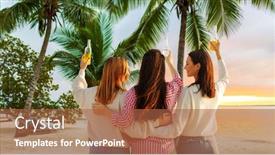  Presentation with alcoholic - Presentation design enhanced with bachelorette-party-friendship-and-travel background and a red colored foreground