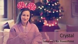  Presentation with bachelorette - Slide set featuring bachelorette party woman portrait background and a  colored foreground