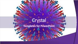  Presentation with influenza - Beautiful theme featuring influenza virus backdrop and a violet colored foreground