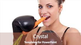  Presentation with immunity - Slide deck with food immunity - young woman with boxing gloves background and a red colored foreground