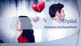  Presentation with welcome back design - Beautiful presentation design featuring back after arguing against heart backdrop and a light blue colored foreground