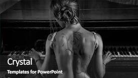  Presentation with piano black white - Amazing slide set having back and black and white backdrop and a dark gray colored foreground