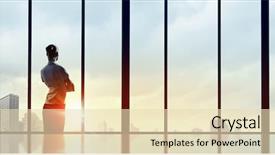  Presentation with reflection looking back to go forward - Audience pleasing theme consisting of back and looking in office backdrop and a lemonade colored foreground