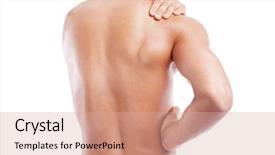  Presentation with shoulder pain - Slide set enhanced with back and shoulder in pain background and a coral colored foreground