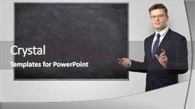  Presentation with pointer - Colorful presentation theme enhanced with back basics - handsome young teacher with laser backdrop and a  colored foreground