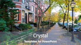  Presentation with street lamps - Slides enhanced with back bay boston background and a gray colored foreground