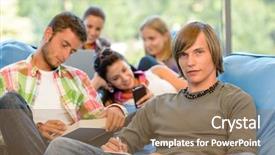  Presentation with diverse high school students - Amazing presentation having back college - high-school students in study room backdrop and a  colored foreground