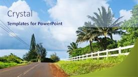  Presentation with kauai hawaii - PPT layouts enhanced with back-country-road background and a light blue colored foreground