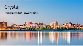  Presentation with maine - Cool new presentation theme with back cove at dawn backdrop and a light blue colored foreground