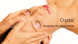  Presentation with acupressure - Colorful PPT theme enhanced with back gets massage reiki acupressure backdrop and a coral colored foreground