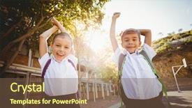  Presentation with kids wheelchair at school - Cool new presentation with back half - portrait of school kids having backdrop and a tawny brown colored foreground