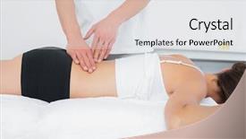  Presentation with physiotherapist - Amazing slide set having back in the medical office backdrop and a white colored foreground