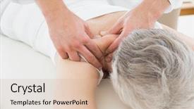  Presentation with physiotherapist - Colorful presentation theme enhanced with back in the medical office backdrop and a soft green colored foreground