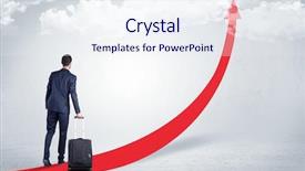  Presentation with red blood cells back ground - PPT theme featuring back leaving on the red background and a sky blue colored foreground