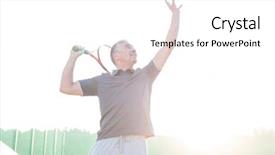  Presentation with lawn tennis a hard court - Presentation theme with back lit of confident mature background and a white colored foreground