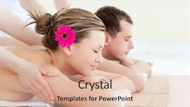  Presentation with spa day - Theme having back massage in a spa background and a lemonade colored foreground