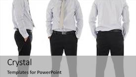  Presentation with body - PPT theme with back men - full body young asian businessman background and a light gray colored foreground