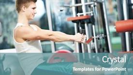  Presentation with fitness - Amazing slide deck having back muscles exercises with training backdrop and a  colored foreground