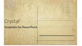  Presentation with postcard - Presentation theme with 1900s - back of a vintage postcard background and a lemonade colored foreground