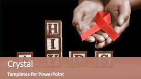  Presentation with red ribbon hiv - Audience pleasing slides consisting of back of hiv-aids backdrop and a coral colored foreground