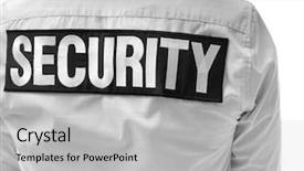  Presentation with security guard - Cool new presentation theme with back of male security guard backdrop and a light gray colored foreground