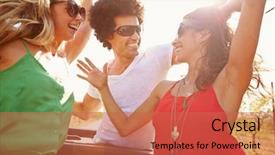  Presentation with friends - Cool new presentation theme with back of open top car backdrop and a red colored foreground