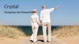  Presentation with family tourism - Theme having back old days - family age travel tourism background and a light blue colored foreground