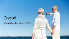  Presentation with family tourism - Audience pleasing PPT layouts consisting of back old days - family age travel tourism backdrop and a light blue colored foreground