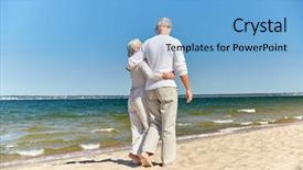  Presentation with family tourism - PPT theme featuring back old days - family age travel tourism background and a light blue colored foreground