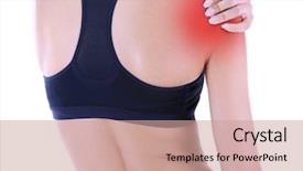  Presentation with kidneys pain or lower back - PPT theme with back pain in young girls background and a coral colored foreground