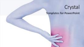  Presentation with back pain - Beautiful slides featuring back pain standing over white backdrop and a  colored foreground