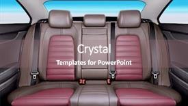  Presentation with car seat - Audience pleasing presentation theme consisting of back passenger seats in modern backdrop and a violet colored foreground