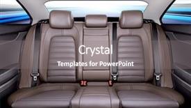  Presentation with car seat - Cool new presentation theme with back passenger seats in modern backdrop and a gray colored foreground