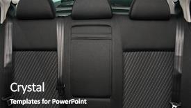  Presentation with car seat - Presentation theme with back passenger seats background and a dark gray colored foreground