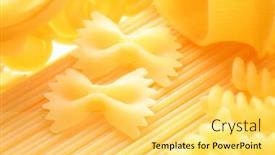  Presentation with macaroni - Beautiful PPT theme featuring back projected lighted macaroni pasta backdrop and a yellow colored foreground