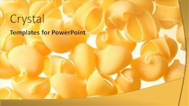  Presentation with macaroni - PPT theme having back projected lighted macaroni pasta background and a yellow colored foreground