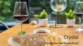  Presentation with sweet corn - Slide deck with back ribs grilled sweet corn background and a yellow colored foreground