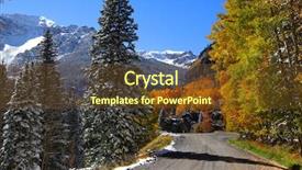  Presentation with shibuya road - Beautiful slide set featuring back road near ourey colorado backdrop and a  colored foreground