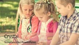  Presentation with well being for kids - Presentation theme with back school free - little kids watching notes background and a  colored foreground