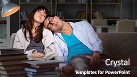  Presentation with students and covid - PPT layouts featuring back school night - two students studying late preparing background and a wine colored foreground