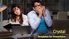  Presentation with late - Cool new PPT layouts with back school night - two students studying late preparing backdrop and a wine colored foreground