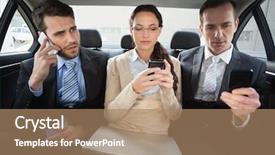  Presentation with car business - Beautiful PPT layouts featuring back seat in the car backdrop and a coral colored foreground