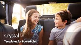  Presentation with open road motorcycles - Slides enhanced with back seat of open top background and a tawny brown colored foreground