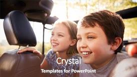  Presentation with car seat - PPT layouts consisting of back seat of open top background and a tawny brown colored foreground