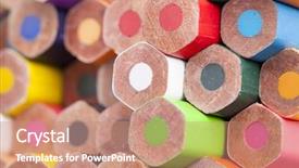  Presentation with plain colors gray texture cloth - Amazing presentation theme having back texture of colored pencils backdrop and a coral colored foreground