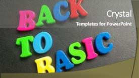  Presentation with basic - Slide deck with back to basic background and a gray colored foreground