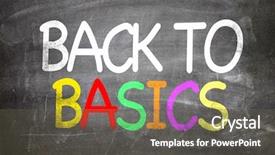  Presentation with chalkboard - Audience pleasing presentation consisting of back to basics written backdrop and a dark gray colored foreground